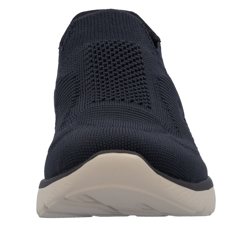 Rieker M5072-14 Ready2Go Ladies Blue Textile Slip On Trainers