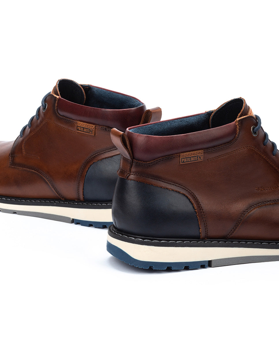 Pikolinos Berna M8J-8181 Mens Cuero Brown Leather Lace Up Shoes