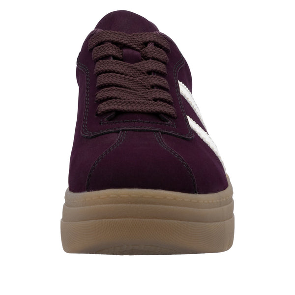 Rieker M7601-30 Ladies Purple Lace Up Trainers