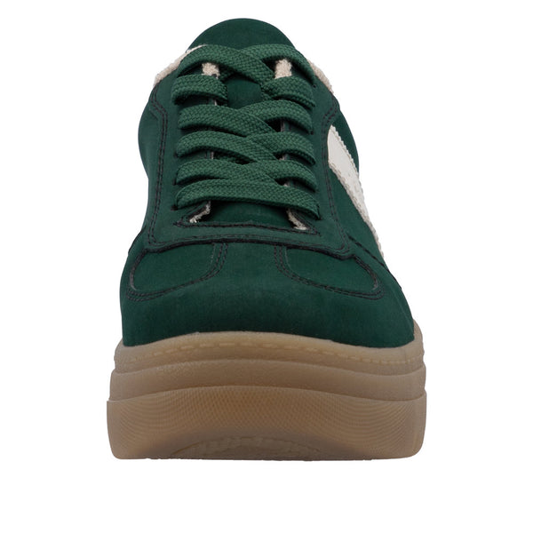 Rieker M7602-54 Ladies Green Lace Up Trainers