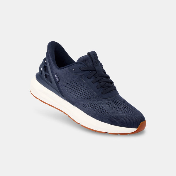 Kizik Athens 2.0 Mens Naval Academy Leather Arch Support Slip On Trainers