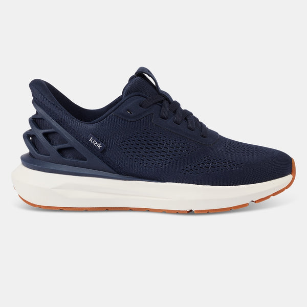 Kizik Athens 2.0 Mens Naval Academy Leather Arch Support Slip On Trainers