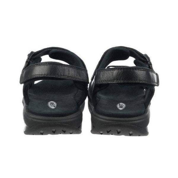 MBT Kisumu 3S Mens Black Leather Arch Support Touch Fastening Sandals-elevate your sole