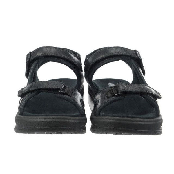 MBT Kisumu 3S Mens Black Leather Arch Support Touch Fastening Sandals-elevate your sole