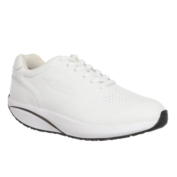 MBT MBT-1997 Ladies Winter White Leather Arch Support Lace Up Trainers-elevate your sole