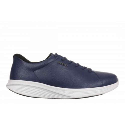 Men's navy MBT SF-4000 arch support lace-up trainers with cushioned white sole and supportive design.