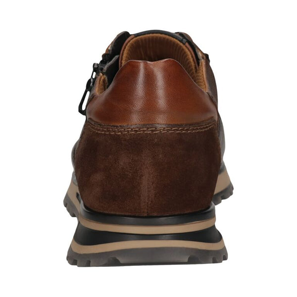 Bugatti Philip 331-AG809-4100-6000 Mens Brown Leather Zip & Lace Trainers