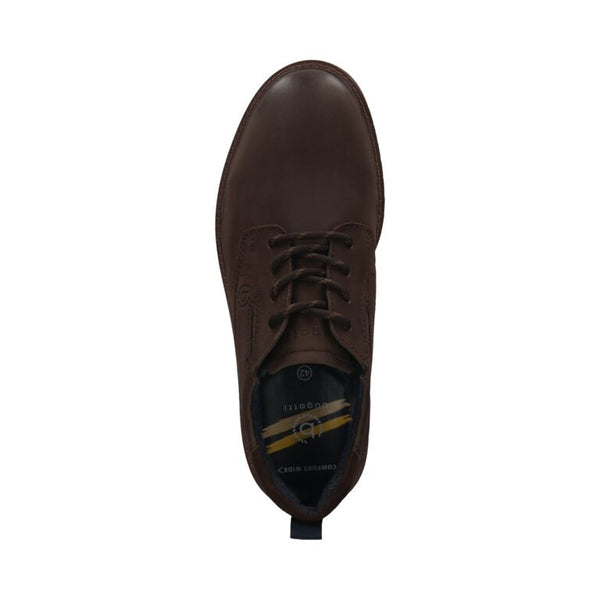Bugatti Barton Evo 331-AU101-1500-6100 Mens Dark Brown Nubuck Lace Up Shoes