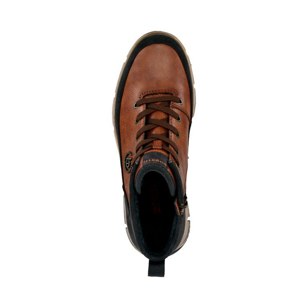 Bugatti Samper 341-AC239-5000-6300 Mens Cognac Zip & Lace Ankle Boots