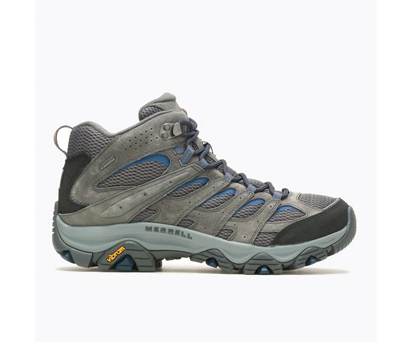 Merrell Moab 3 Mid Gore-tex Mens Granite And Poseidon Lace Up Walking Boots-elevate your sole
