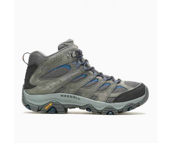 Merrell Moab 3 Mid Gore-tex Mens Granite And Poseidon Lace Up Walking Boots-elevate your sole