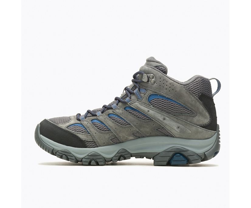Merrell Moab 3 Mid Gore-tex Mens Granite And Poseidon Lace Up Walking Boots-elevate your sole