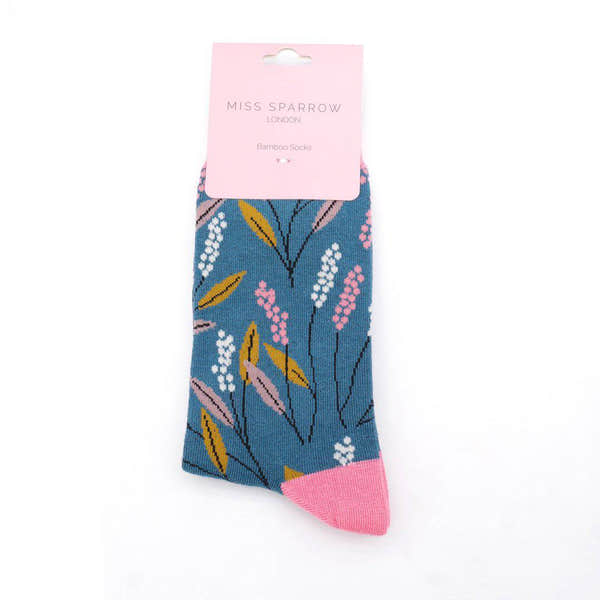 Miss Sparrow Berry Branches Socks-elevate your sole