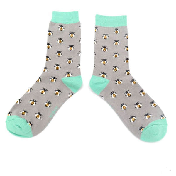 Miss Sparrow SKS198 Honey Bees Bamboo Socks-elevate your sole