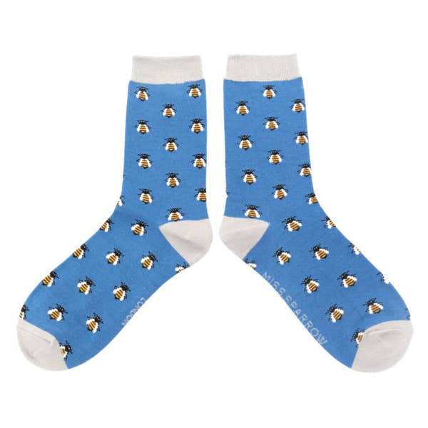 Miss Sparrow SKS198 Honey Bees Bamboo Socks-elevate your sole