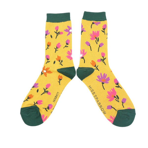 Miss Sparrow SKS290 Ditsy Floral Socks-elevate your sole