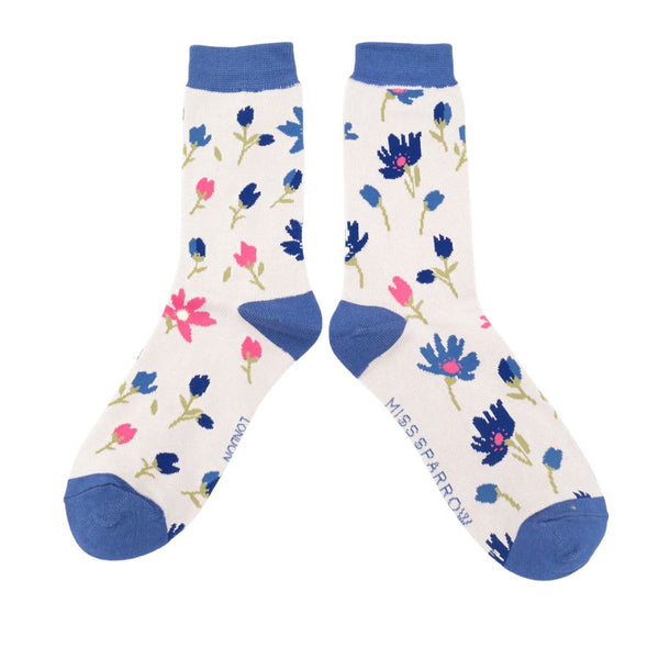 Miss Sparrow SKS290 Ditsy Floral Socks-elevate your sole