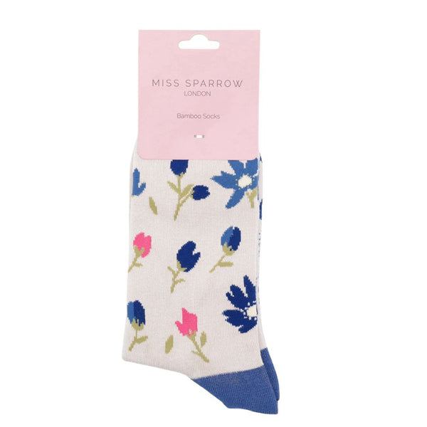 Miss Sparrow SKS290 Ditsy Floral Socks-elevate your sole