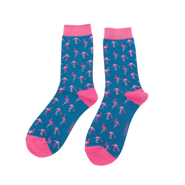 Miss Sparrow Wild Flamingos Socks-elevate your sole