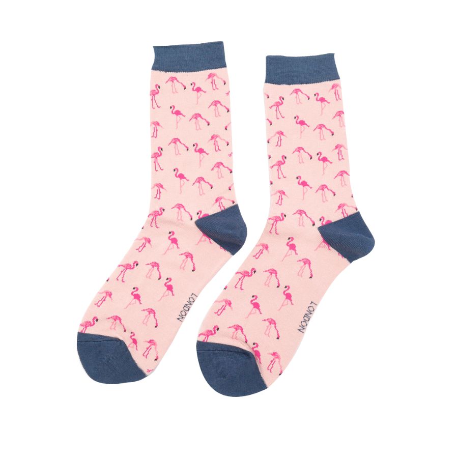 Miss Sparrow Wild Flamingos Socks-elevate your sole