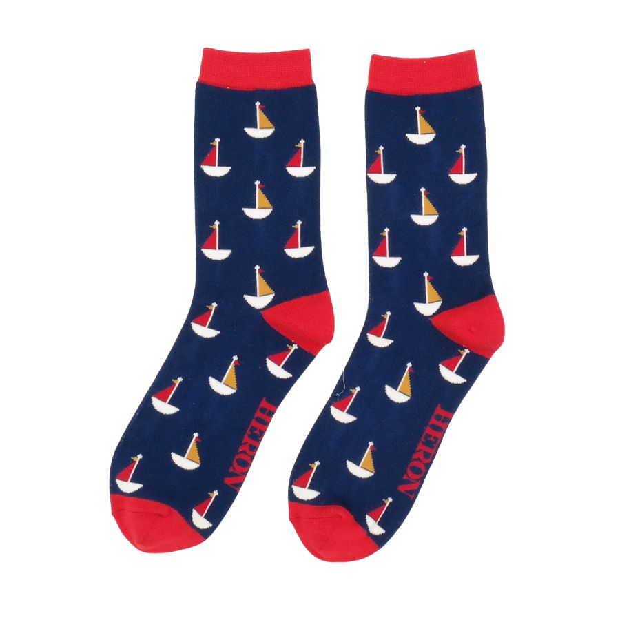 Mr Heron MH197 Little Boats Socks-elevate your sole
