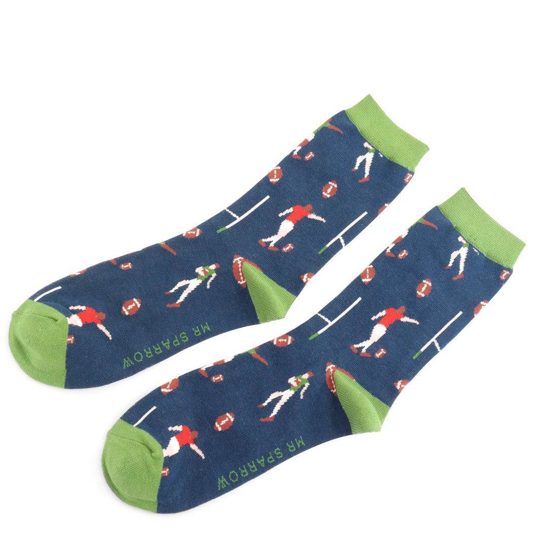 Mr Sparrow Rugby Scene Socks-elevate your sole