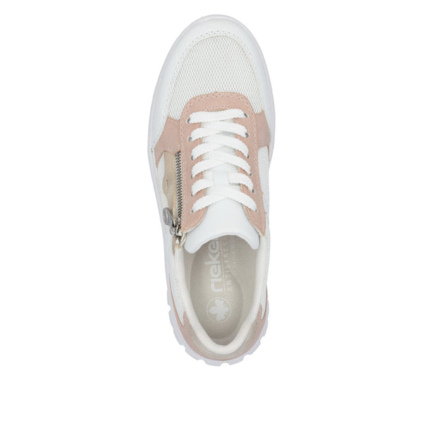 Rieker N1300-90 Ladies Wide Multi Zip & Lace Trainers