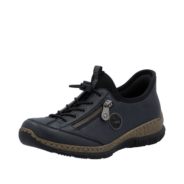 Rieker N3267-15 Ready2Go Ladies Blue Slip On Shoes