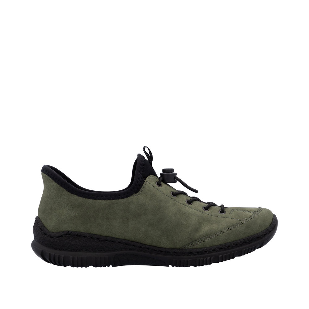Rieker N3267-54 Ladies Green Ready2Go Slip On Shoes