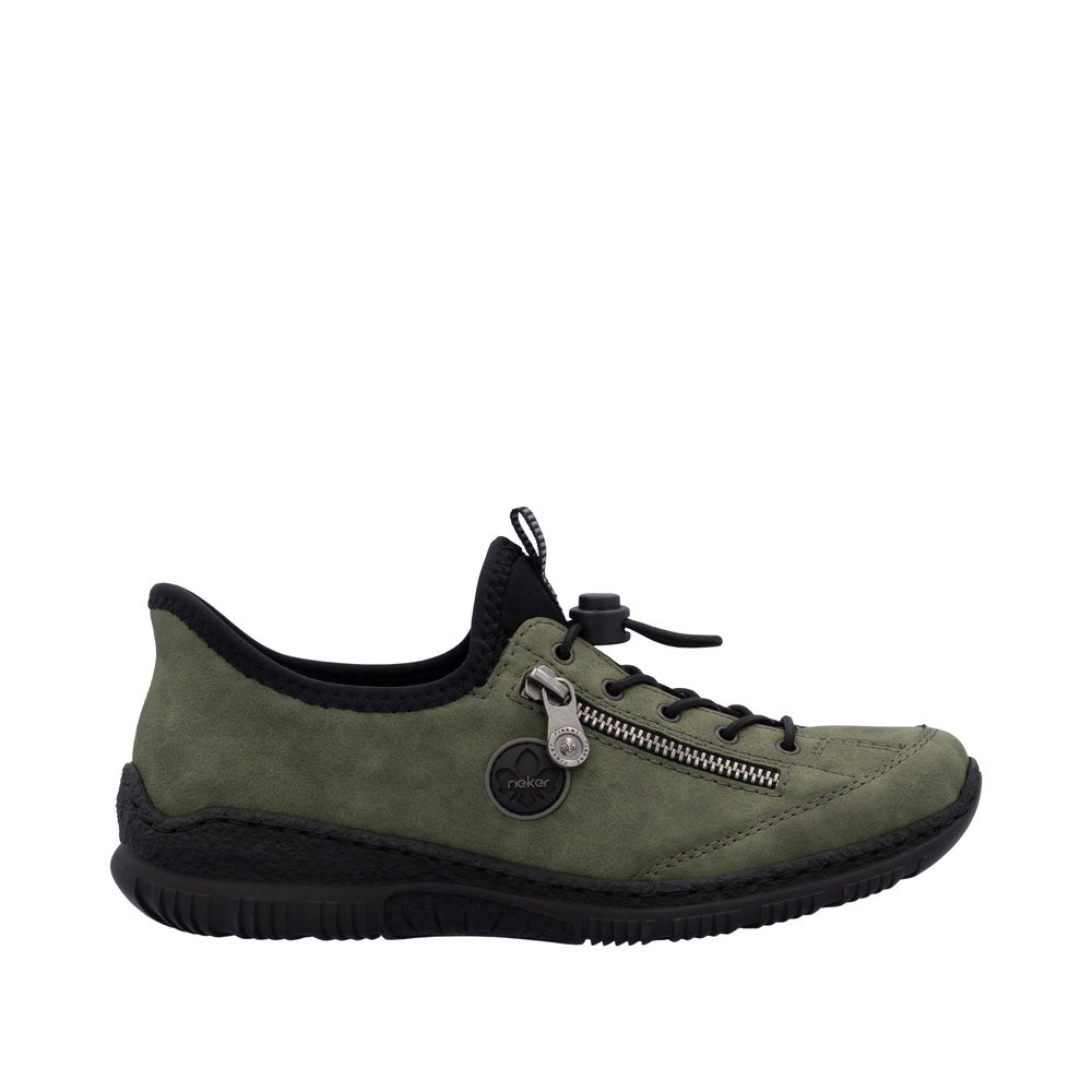 Rieker N3267-54 Ladies Green Ready2Go Slip On Shoes
