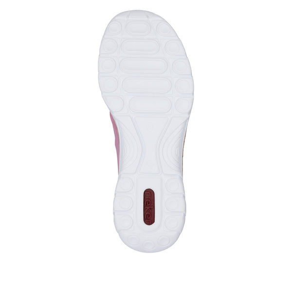 Rieker N42G0-31 Ladies Pink Lace Up Shoes