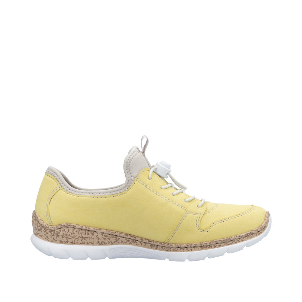 Rieker N42G0-68 Ladies Yellow Elasticated Shoes