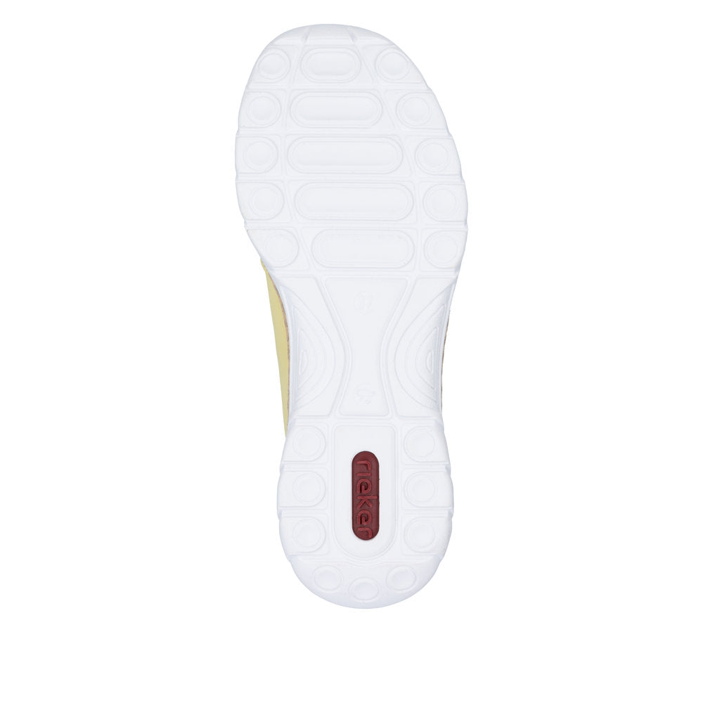 Rieker N42G0-68 Ladies Yellow Elasticated Shoes