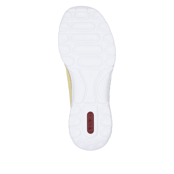 Rieker N42G0-68 Ladies Yellow Elasticated Shoes