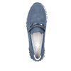 Rieker N7455-14 Narcissa Ladies LIght Blue Textile Slip On Loafers