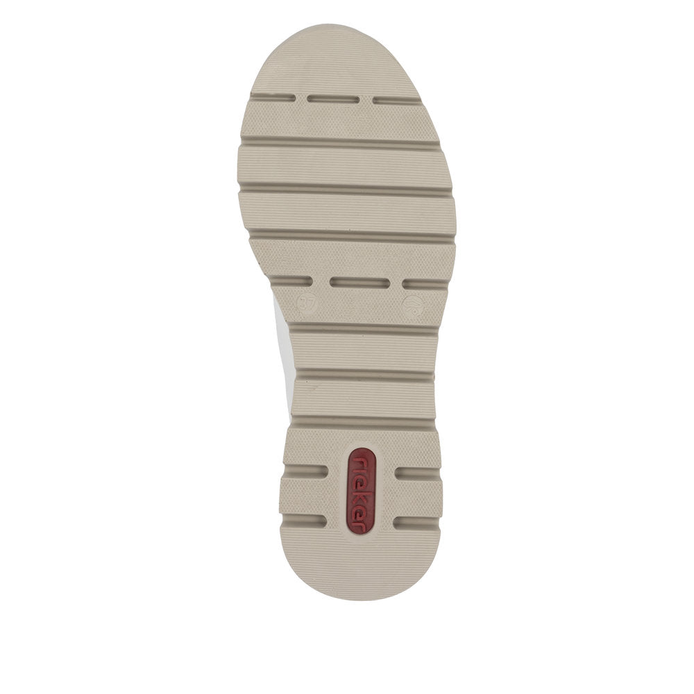 Rieker N8308-64 Ladies Wide Multi Zip & Lace Trainers