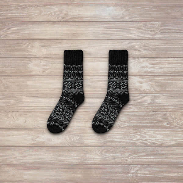 Nordic Socks Unisex Bergen Wool Black-elevate your sole