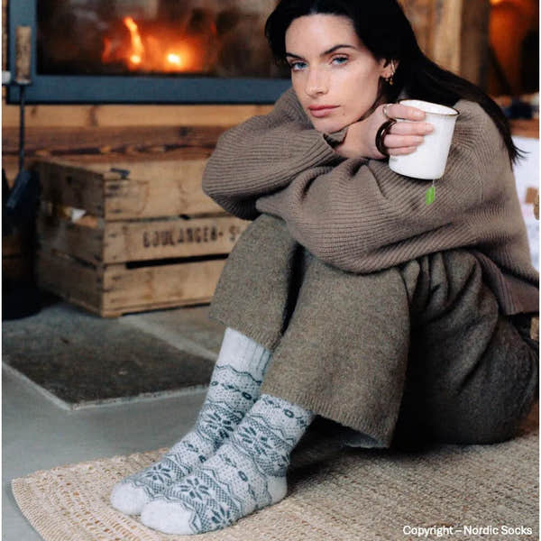 Nordic Socks Unisex Bergen Wool White-elevate your sole