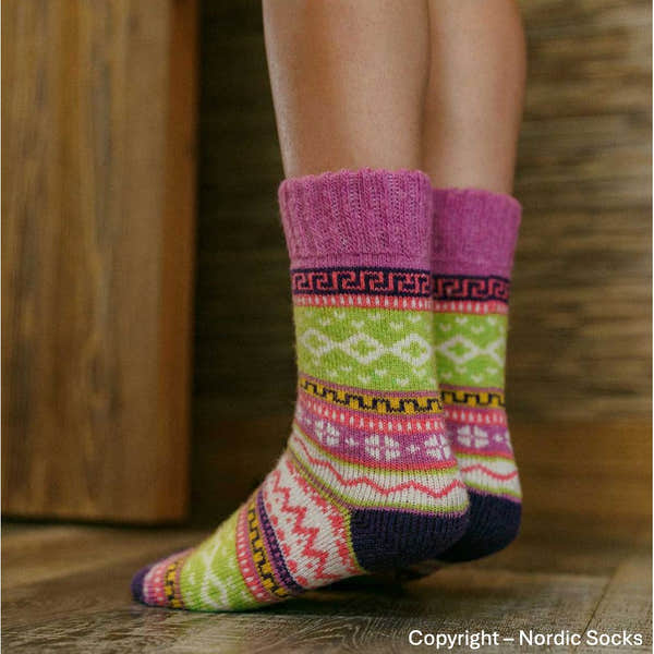 Nordic Socks Unisex IDA Wool Purple-elevate your sole