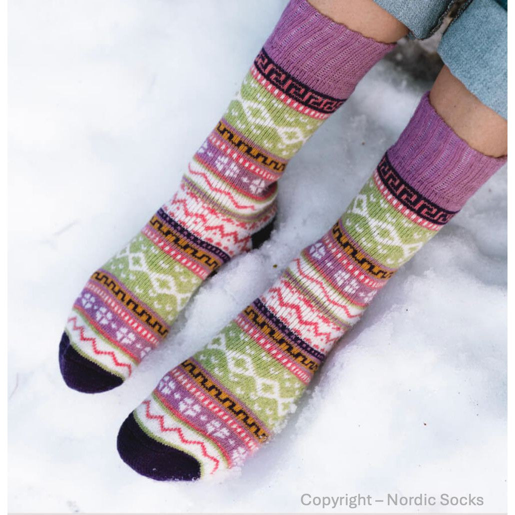Nordic Socks Unisex IDA Wool Purple-elevate your sole