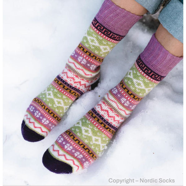 Nordic Socks Unisex IDA Wool Purple-elevate your sole