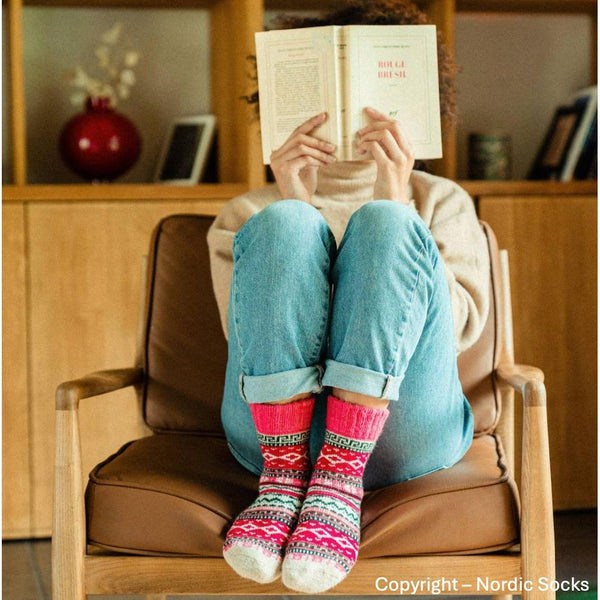 Nordic Socks Unisex IDA Wool Red-elevate your sole