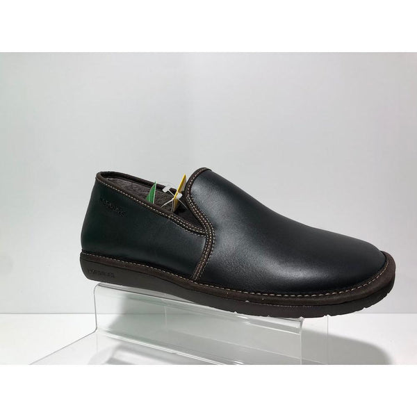 Nordikas 663 Mens Spanish Black Leather Slip On Slippers
