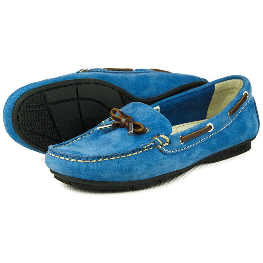 Orca Bay Ballena Ladies Powder Blue Washable Leather Deck Shoes - elevate your sole