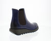 Fly Salv Ladies Rug Blue Leather Pull On Ankle Boots
