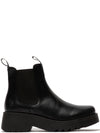 Fly Medi789 Ladies Rug Black Leather Pull On Ankle Boots