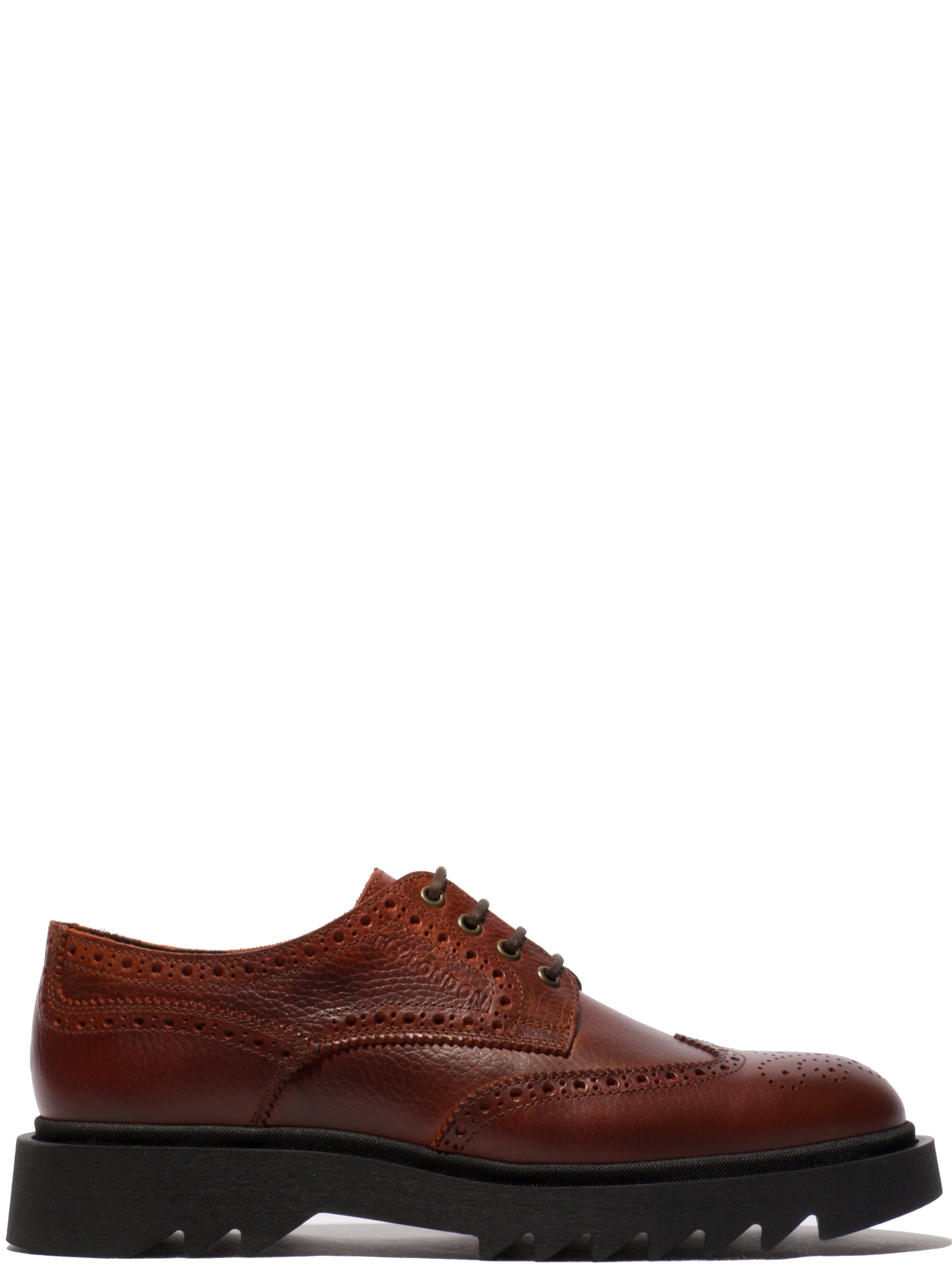 Fly Newt994 Mens Ruff Brandy Leather Lace Up Shoes