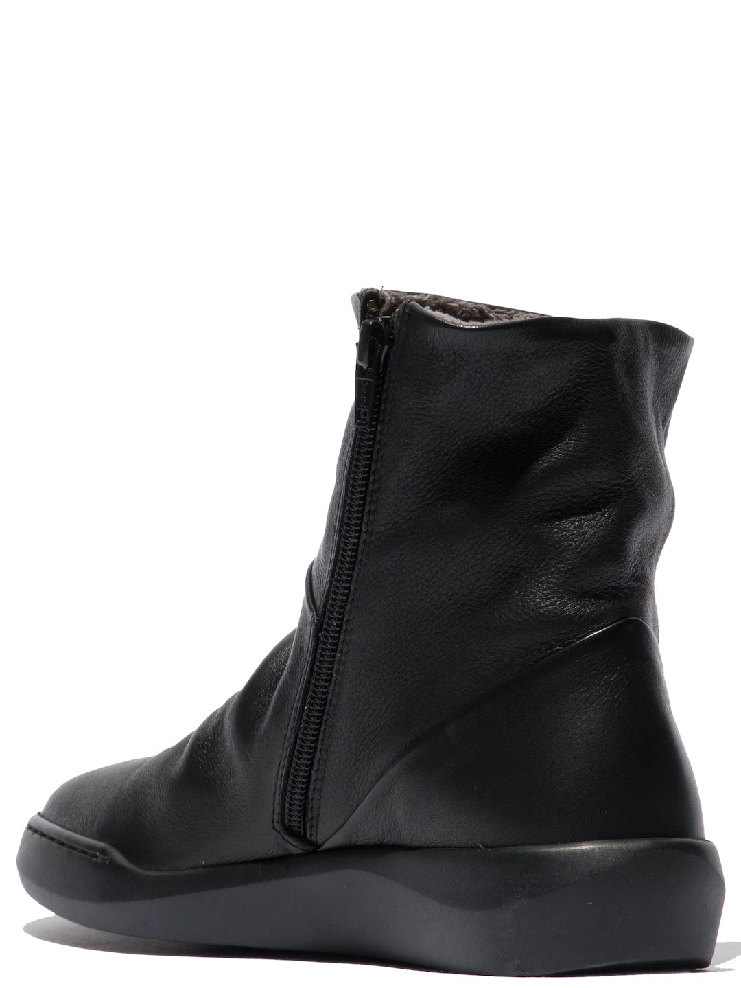 Softinos Bler 550 Ladies Black Leather Side Zip Ankle Boots