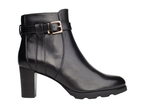 Regarde Le Ciel Patricia-84 Ladies Black Leather Side Zip Ankle Boots