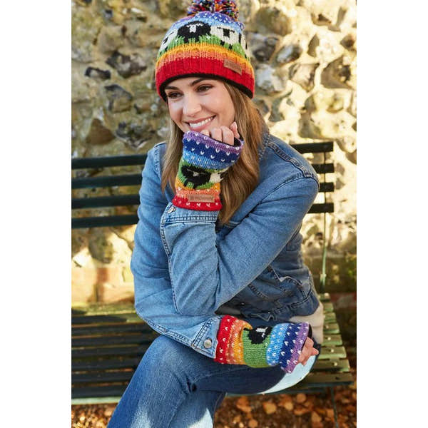 Pachamama Black Sheep Handwarmer Rainbow-elevate your sole